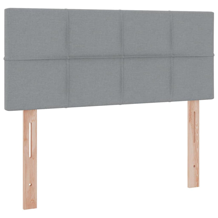 Seng med opbevaring og madras Lysegrå 120 x 200 cm Fløjl