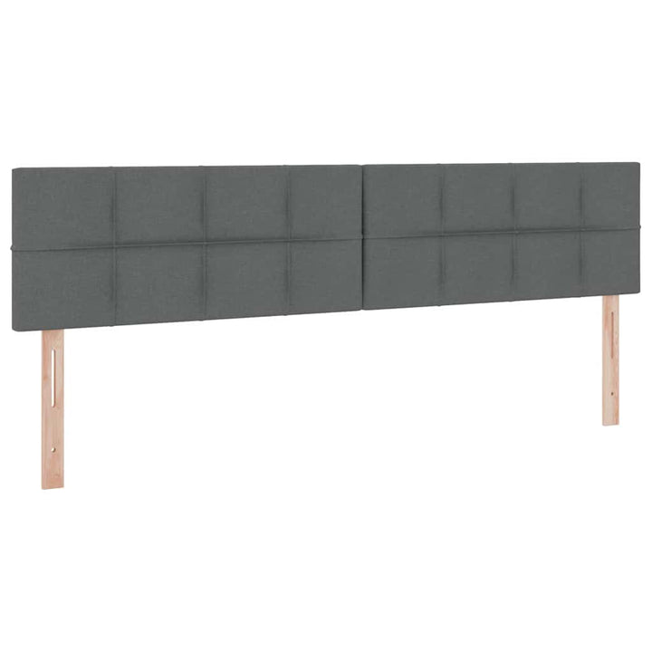 Seng med opbevaring og madras Mørkegrå 200 x 200 cm Fløjl