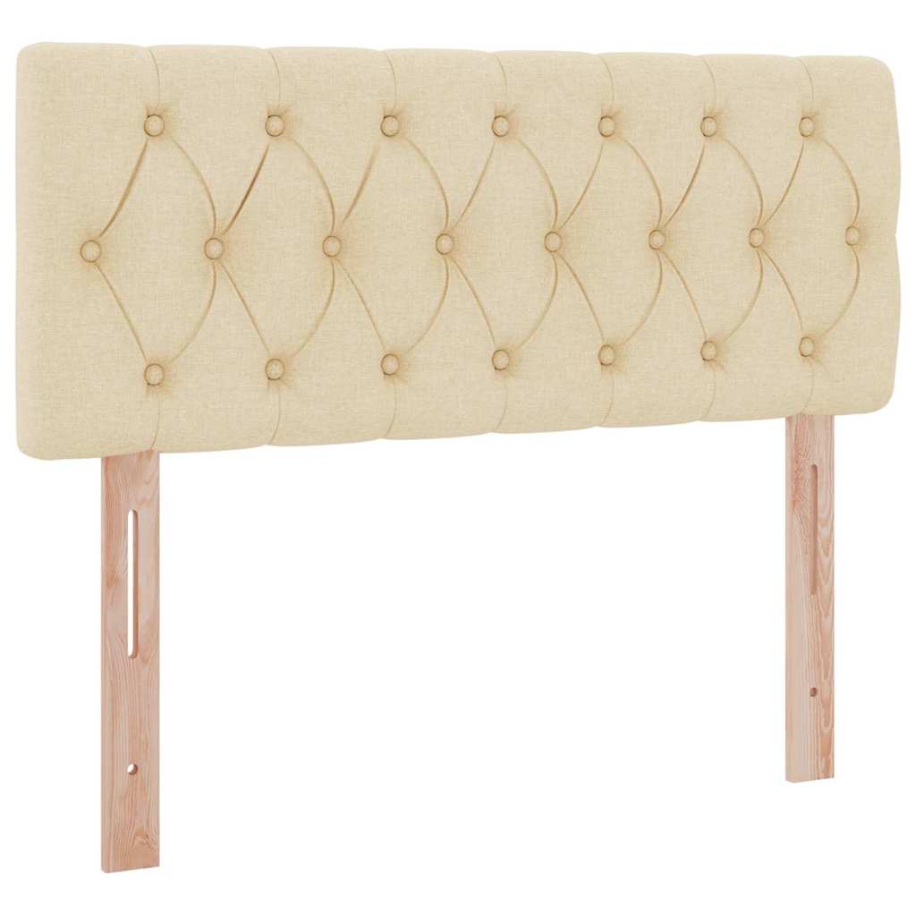 Seng med opbevaring og madras med madras Creme 120 x 190 cm