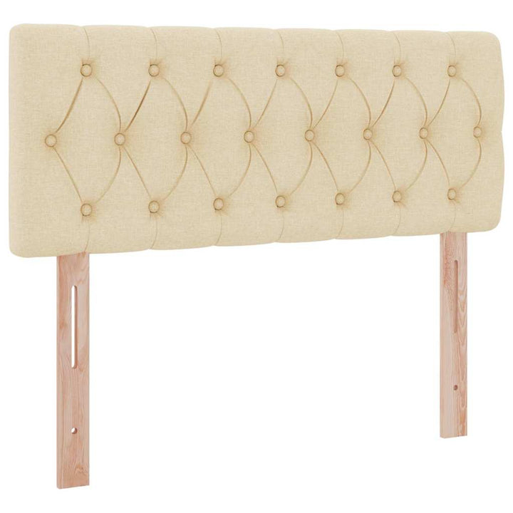 Seng med opbevaring og madras med madras Creme 120 x 190 cm