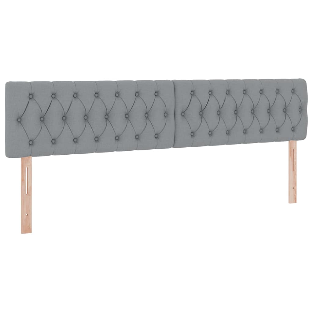 Seng med opbevaring og madras Lysegrå 200 x 200 cm Fløjl