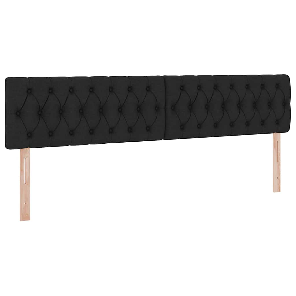 Seng med opbevaring og madras Sort 200 x 200 cm Fløjl
