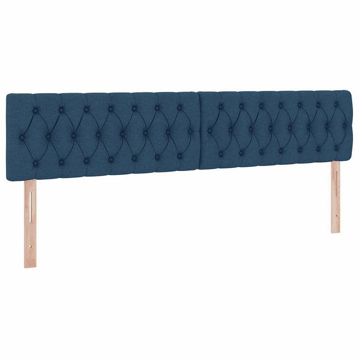 Seng med opbevaring og madras Blå 200 x 200 cm Konstrueret træ