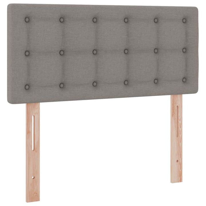 Seng med opbevaring og madras Gråbrun 90 x 190 cm