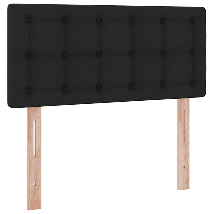 Seng med opbevaring og madras Sort 100 x 200 cm Fløjl