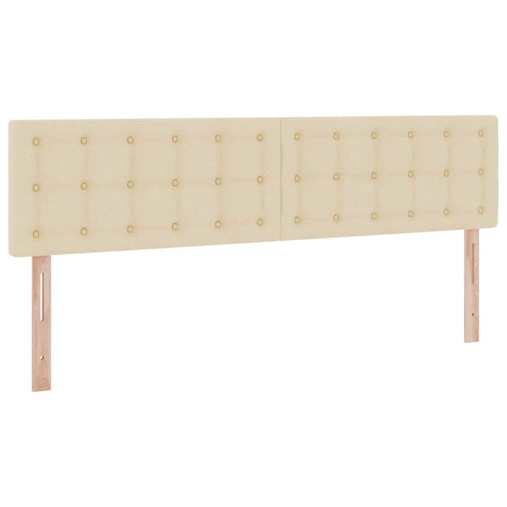 Seng med opbevaring og madras Creme 160 x 200 cm Fløjl
