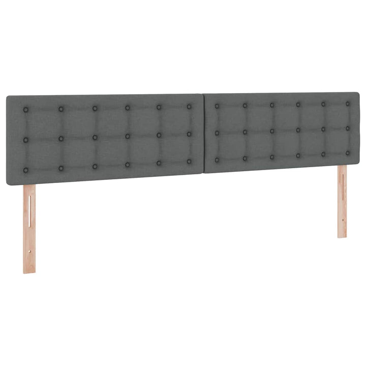 Seng med opbevaring og madras Mørkegrå 200 x 200 cm Fløjl
