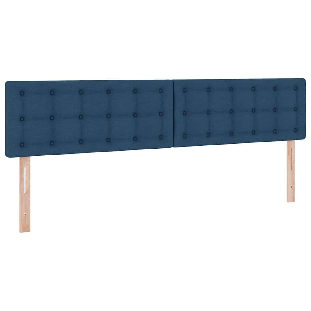 Seng med opbevaring og madras Blå 200 x 200 cm Konstrueret træ