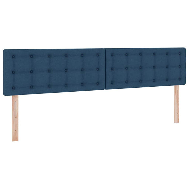 Seng med opbevaring og madras Blå 200 x 200 cm Konstrueret træ