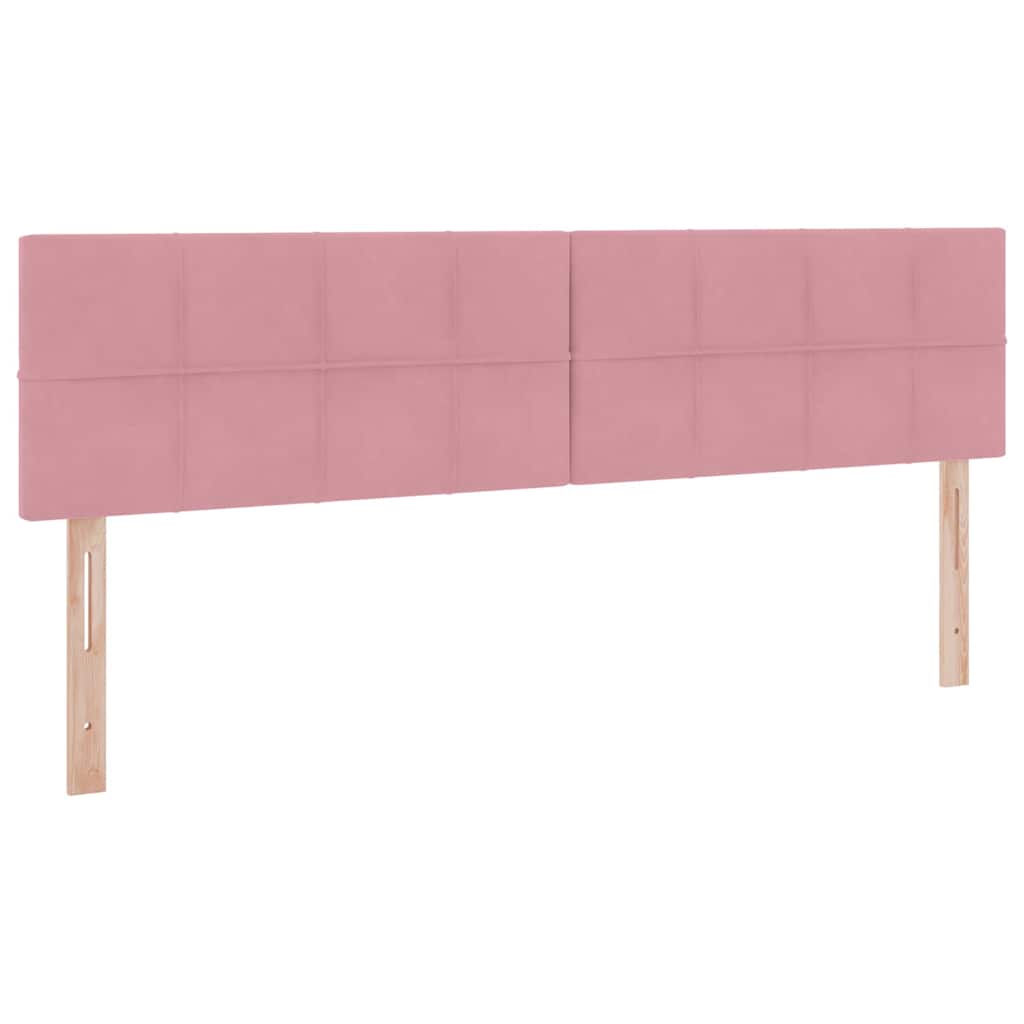 Opbevaringsseng med madras Lyserød 160 x 200 cm Fløjl