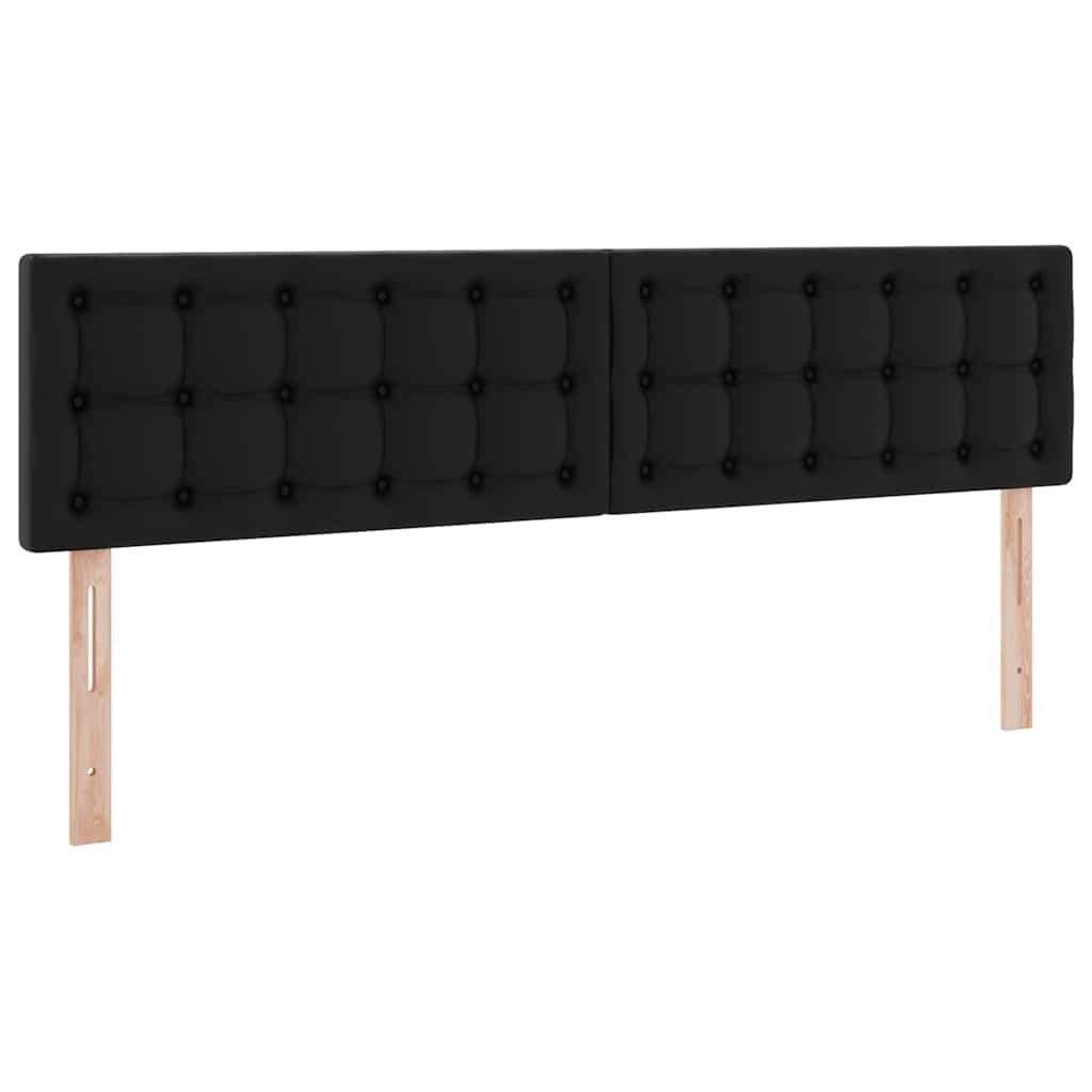 Opbevaringsseng med hovedgærde Sort 180 x 200 cm Faux læder