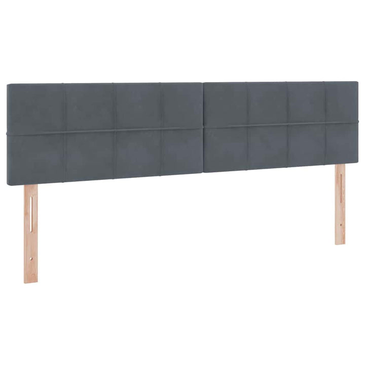 Opbevaringsseng med madras med hovedgærde Mørkegrå 90 x 200 cm