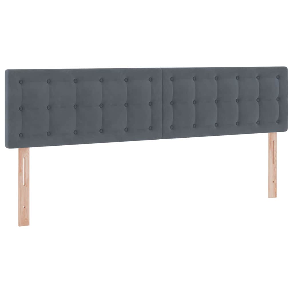 Opbevaringsseng med madras med hovedgærde Mørkegrå 90 x 200 cm
