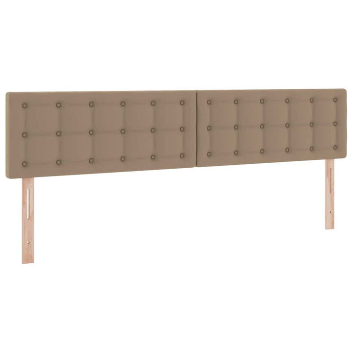 Seng med opbevaring og LED Lysegrå 200 x 200 cm Faux læder