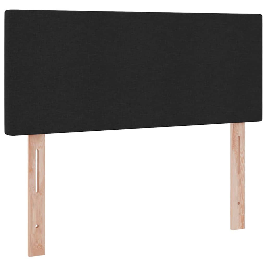 LED opbevarings seng med madras Sort 120 x 200 cm Stof