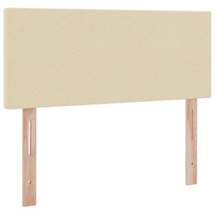 LED opbevarings seng med madras Creme 120 x 200 cm Stof