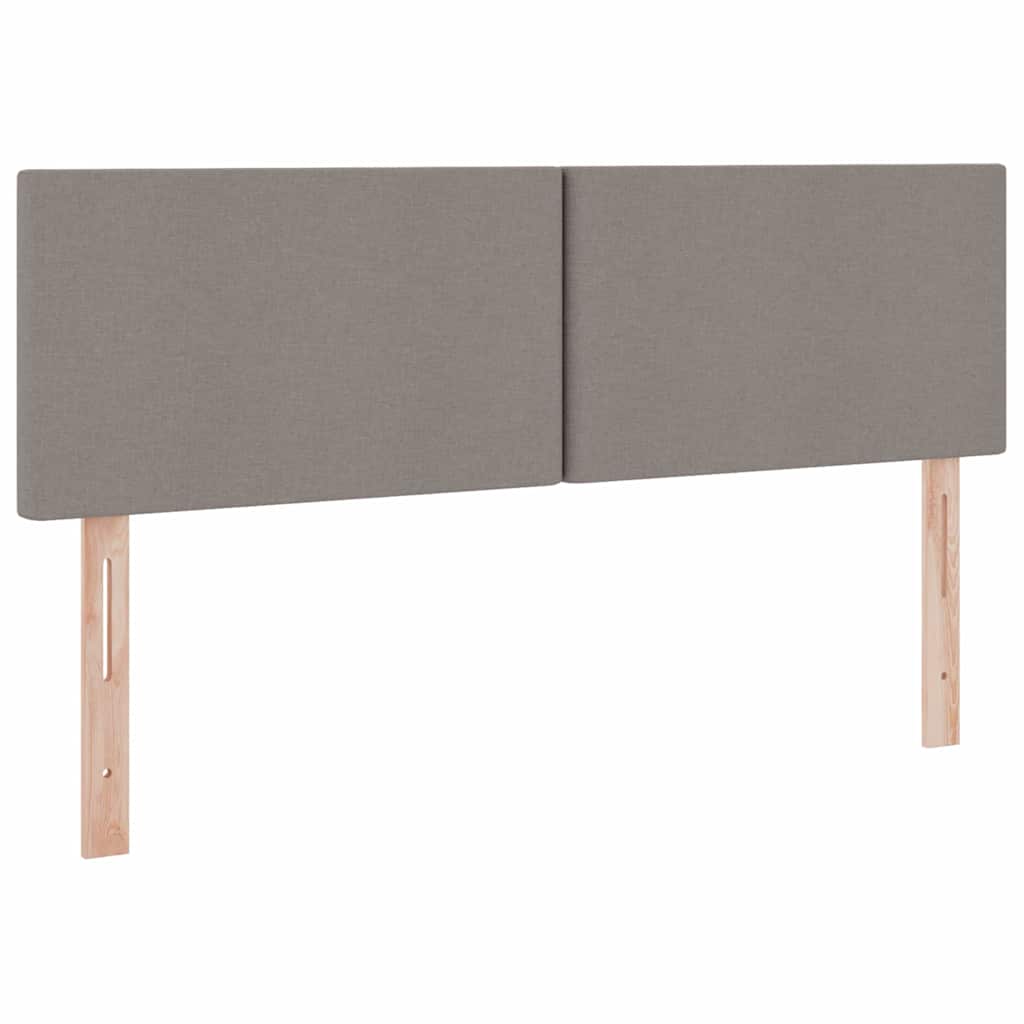 LED opbevarings seng med madras Gråbrun 140 x 200 cm Stof