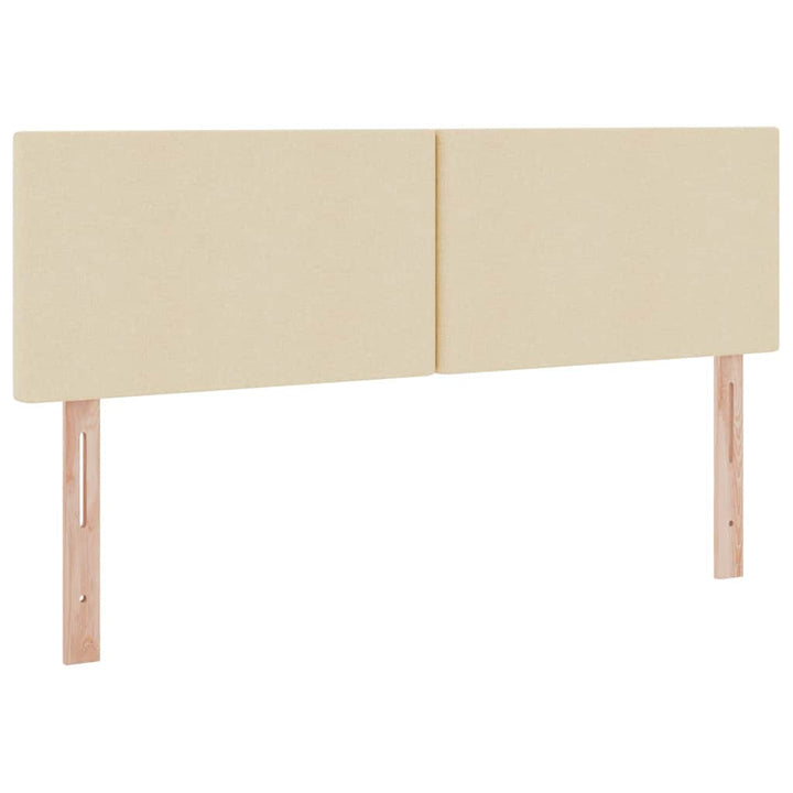 Seng med opbevaring og LED med madras Creme 140 x 200 cm Stof