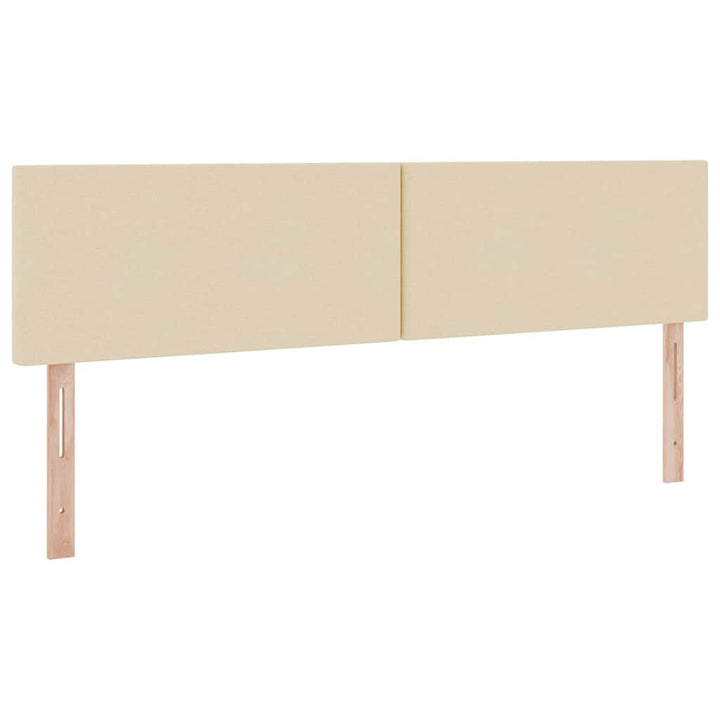 Seng med opbevaring og LED med madras Creme 160 x 200 cm Stof