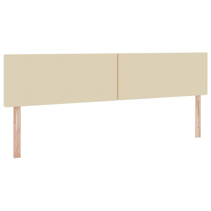 LED opbevarings seng med madras Creme 200 x 200 cm Stof