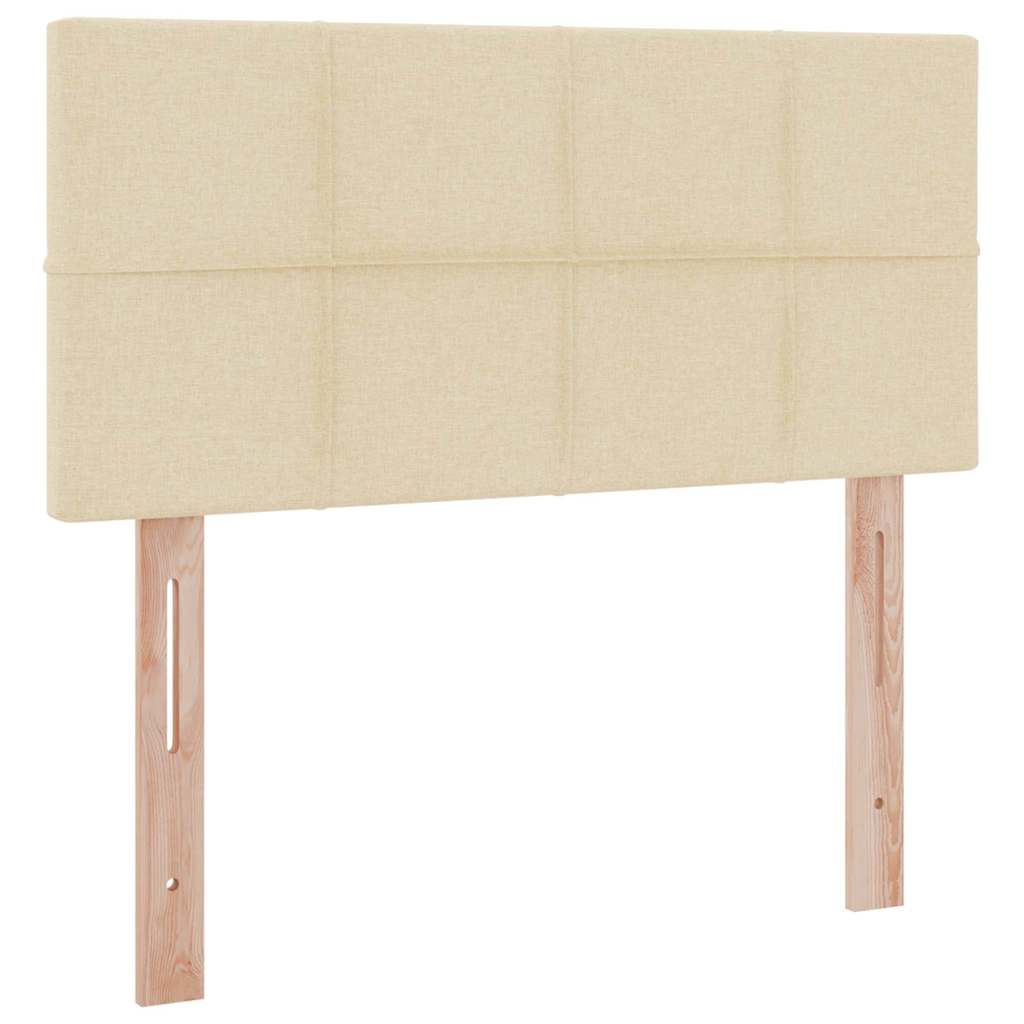 LED opbevarings seng med madras Creme 100 x 200 cm Stof