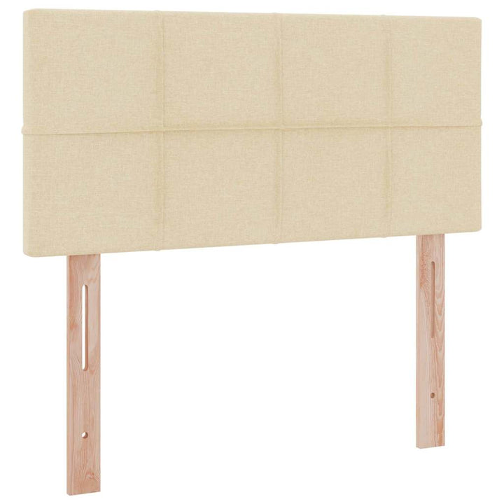 LED opbevarings seng med madras Creme 100 x 200 cm Stof