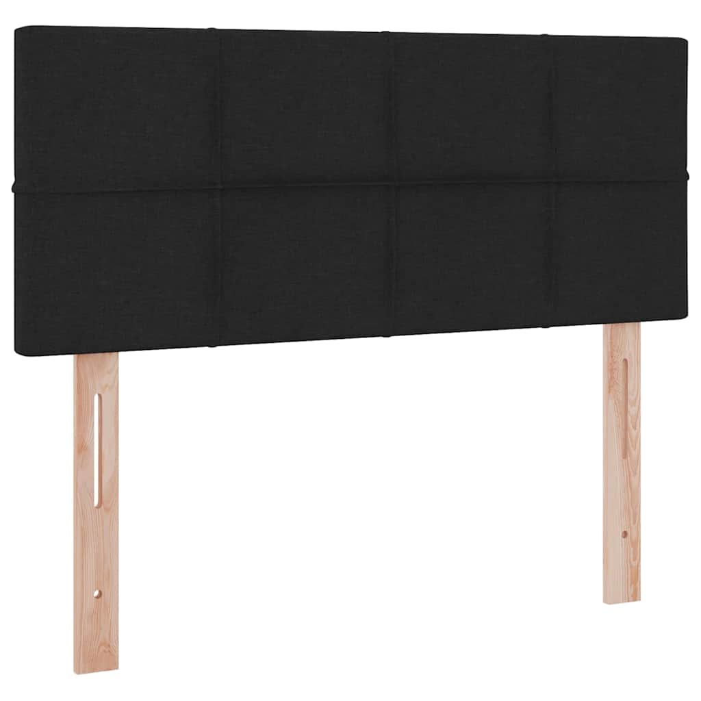 LED opbevarings seng med madras Sort 120 x 200 cm Stof