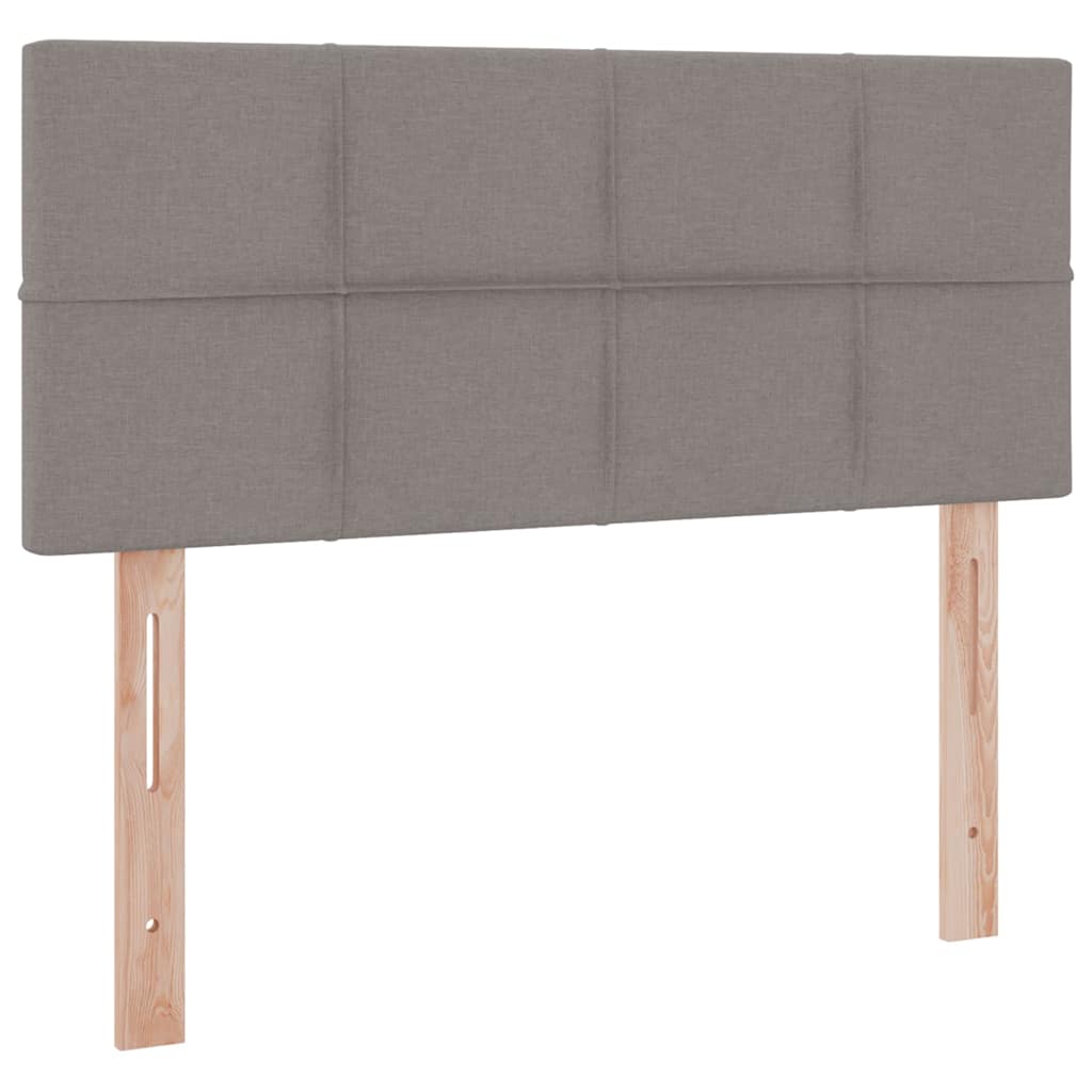 LED opbevarings seng med madras Gråbrun 120 x 200 cm Stof
