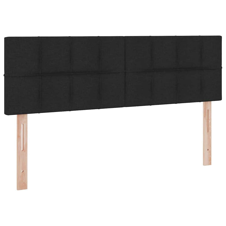 LED opbevarings seng med madras Sort 140 x 200 cm Stof