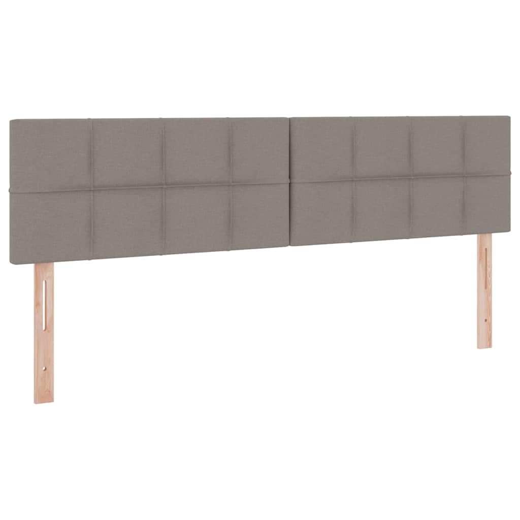 LED opbevarings seng med madras Gråbrun 160 x 200 cm Stof