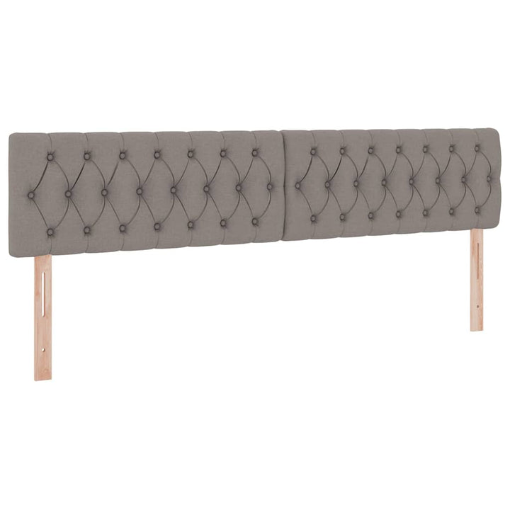 LED opbevarings seng med madras Gråbrun 200 x 200 cm Stof