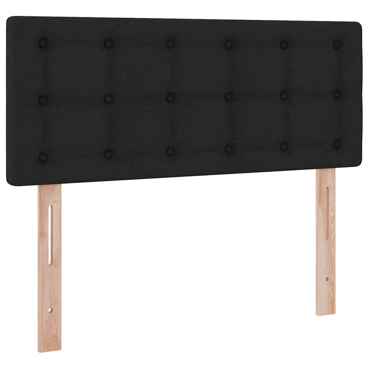 LED opbevarings seng med madras Sort 120 x 200 cm Stof