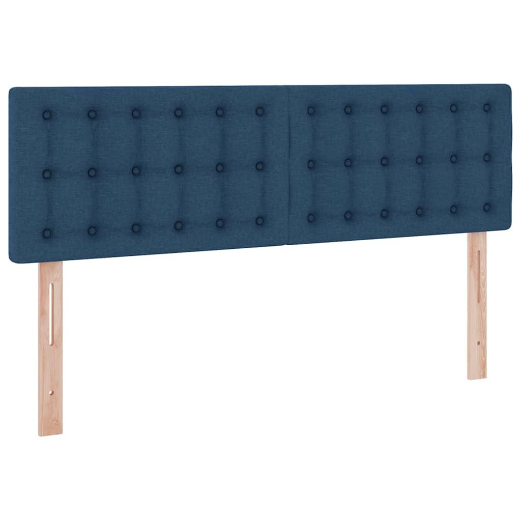 LED opbevarings seng med madras Blå 140 x 200 cm Stof