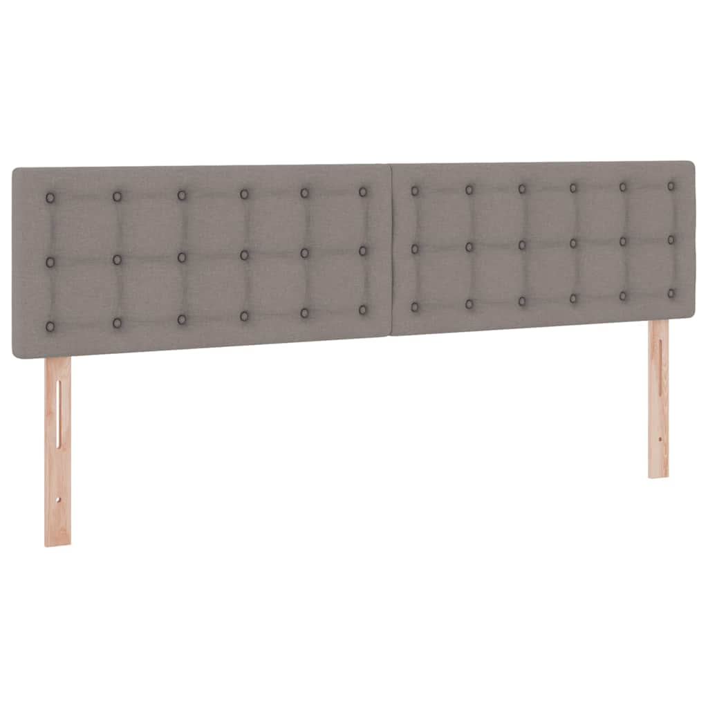LED opbevarings seng med madras Gråbrun 160 x 200 cm Stof