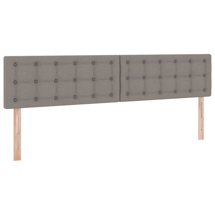 LED opbevarings seng med madras Gråbrun 200 x 200 cm Stof