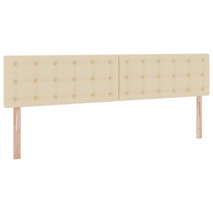 LED opbevarings seng med madras Creme 200 x 200 cm Stof
