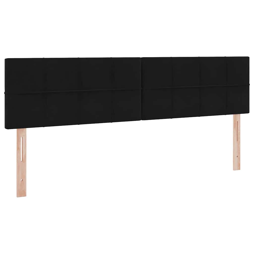 LED opbevarings seng med madras Sort 180 x 200 cm Fløjl