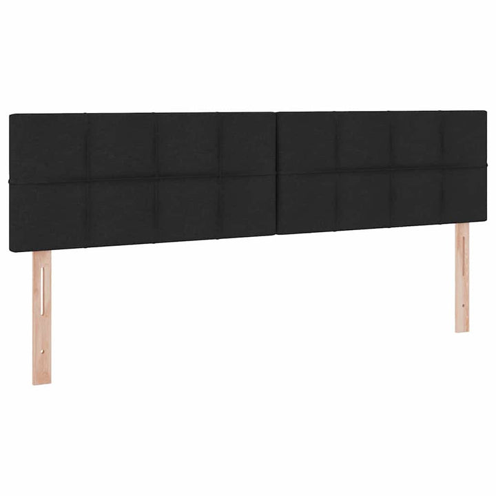 LED opbevarings seng med madras Sort 200 x 200 cm Stof