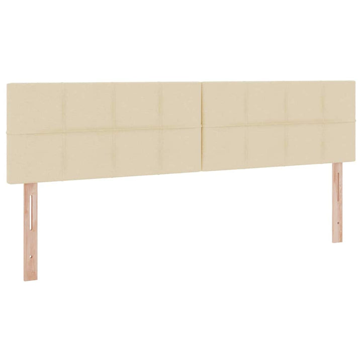 LED opbevarings seng med madras Creme 200 x 200 cm Stof