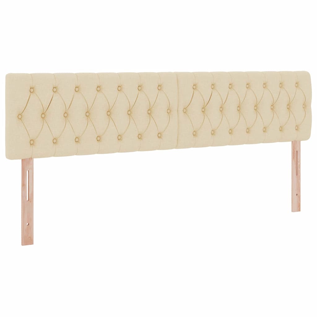 LED opbevarings seng med madras Creme 200 x 200 cm Stof