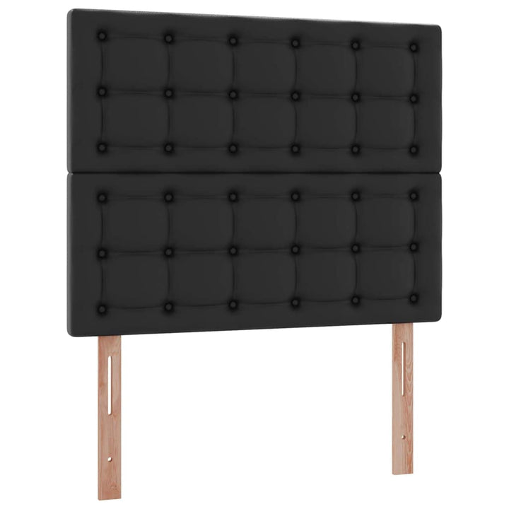 Opbevaringsseng med hovedgærde Sort 120 x 200 cm Faux læder