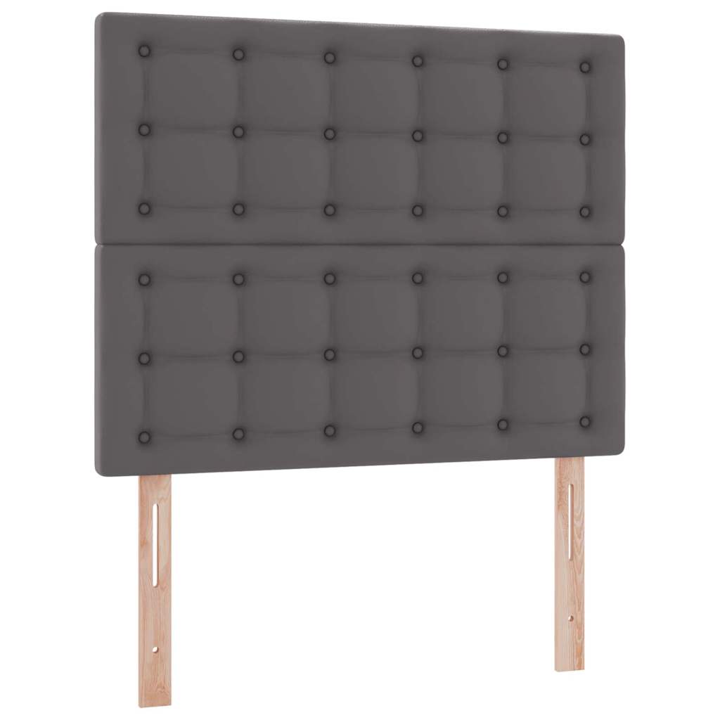 Opbevaringsseng med madras Grå 120 x 200 cm Faux læder