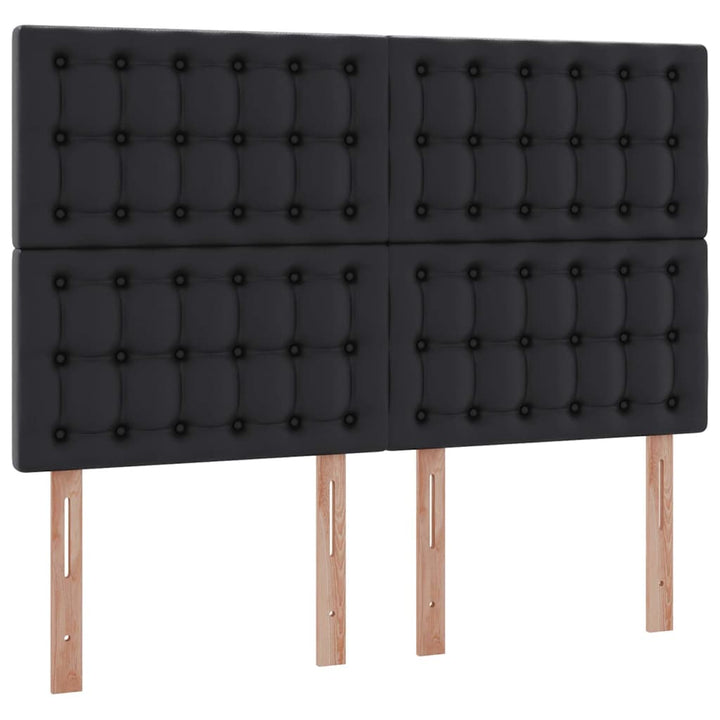 Opbevaringsseng med hovedgærde Sort 140 x 200 cm Faux læder