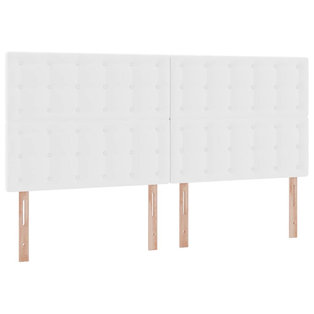 Opbevaringsseng med hovedgærde Ren Hvid 200 x 200 cm Faux læder