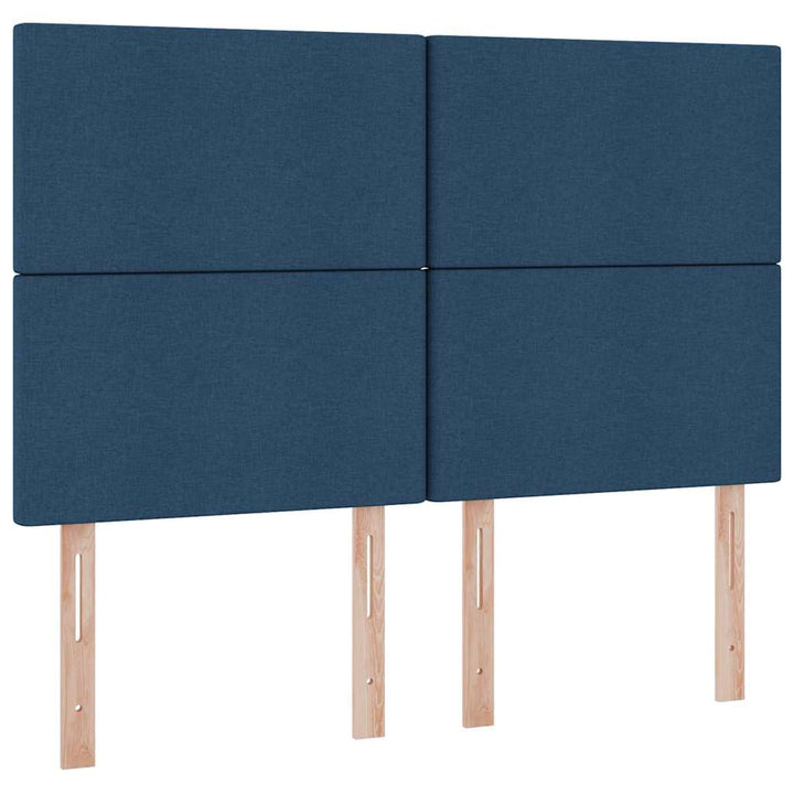 Seng med opbevaring og madras Blå 140 x 190 cm Stof