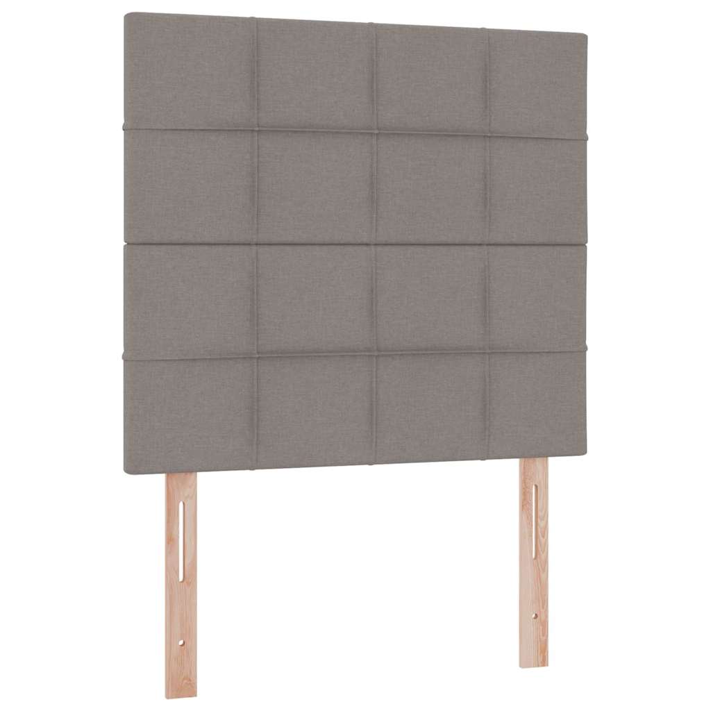 Seng med opbevaring og madras Gråbrun 90 x 190 cm Polyester