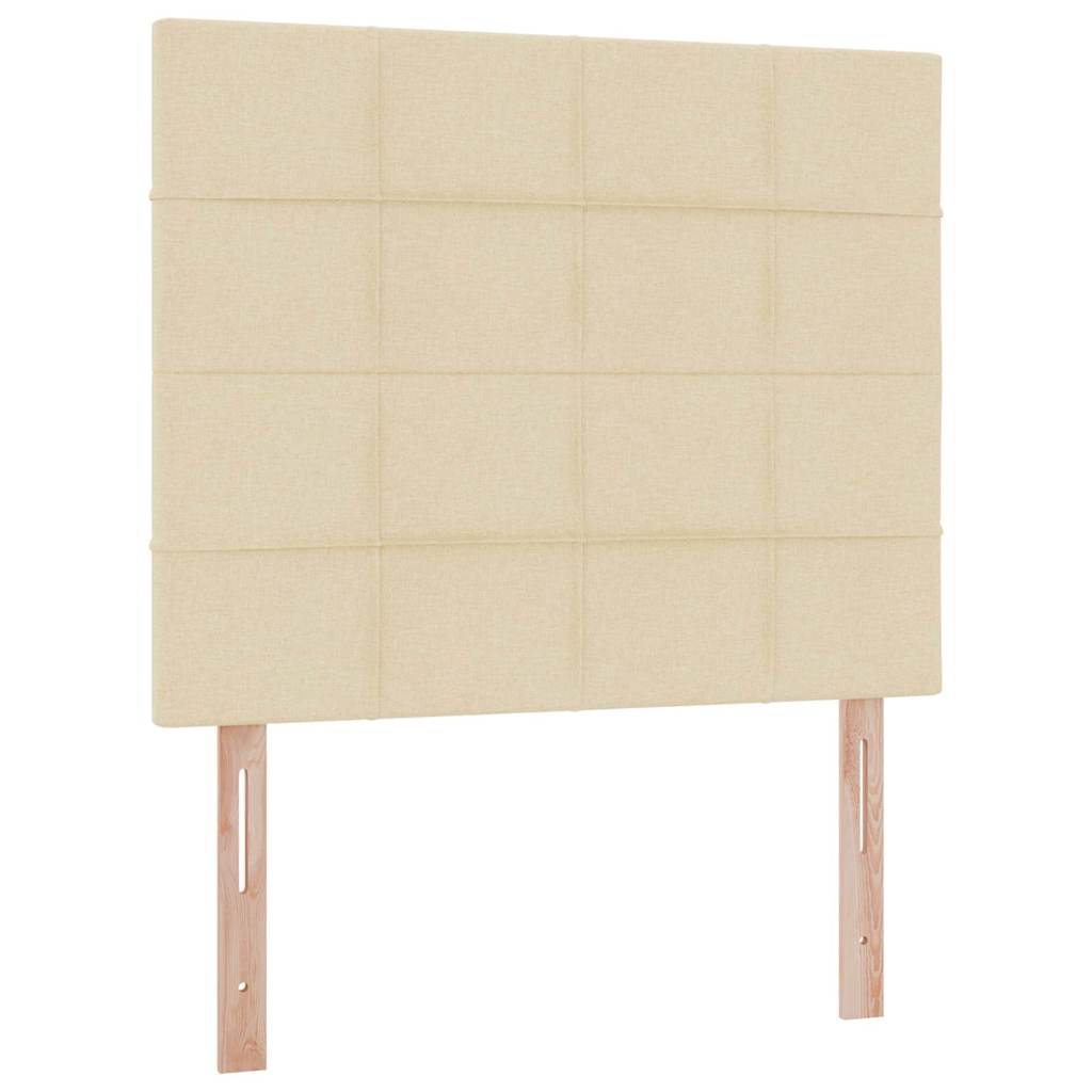Seng med opbevaring og madras Creme 120 x 190 cm Stof