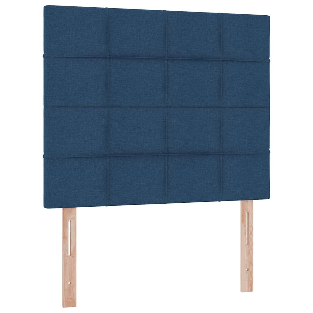 Seng med opbevaring og madras Blå 120 x 190 cm Stof