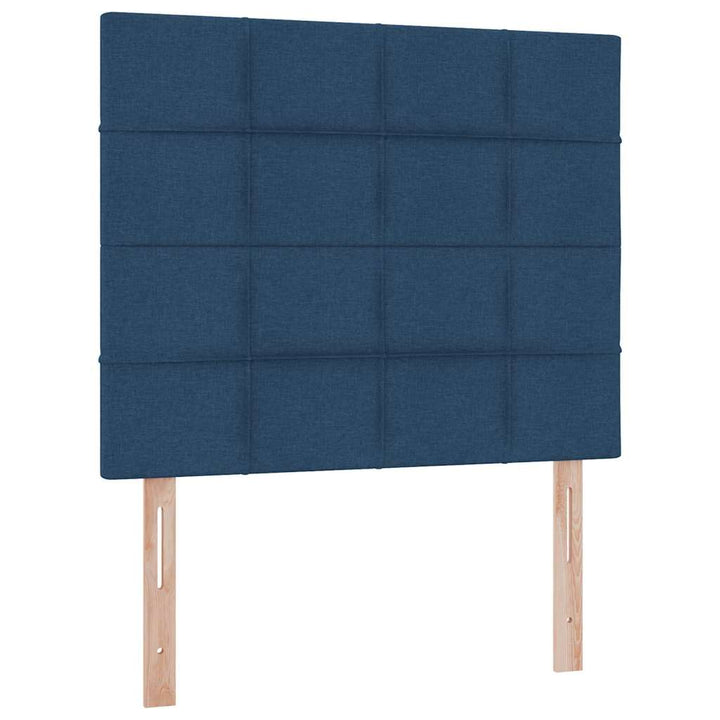 Seng med opbevaring og madras Blå 120 x 190 cm Stof