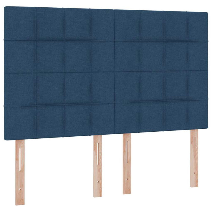 Seng med opbevaring og madras Blå 140 x 190 cm Stof